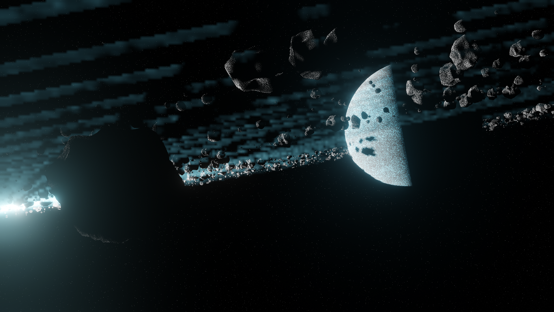Space Planet With Asteroid preview image 3